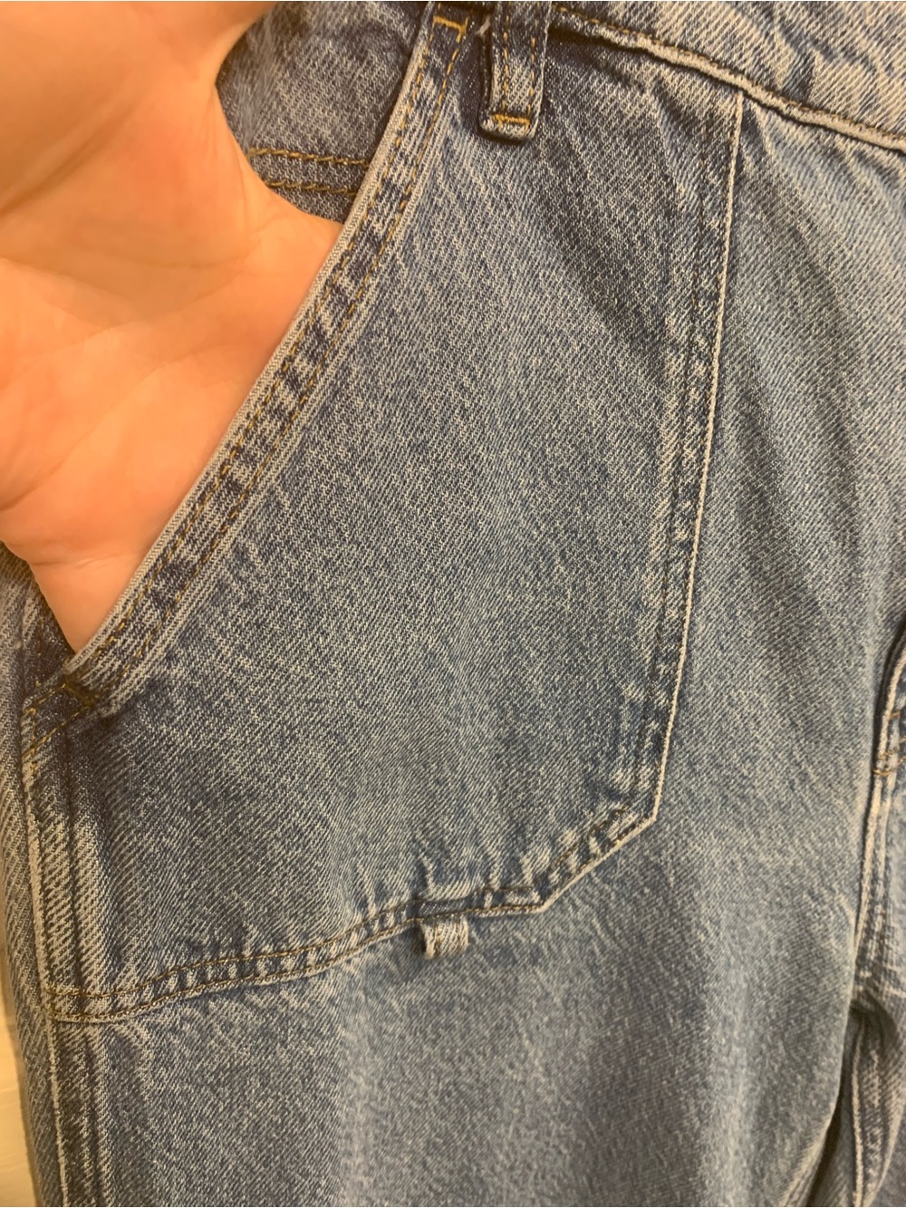Pacsun Juniors Carpenter Light Wash Denim Pants.            3750 - Picture 5 of 9